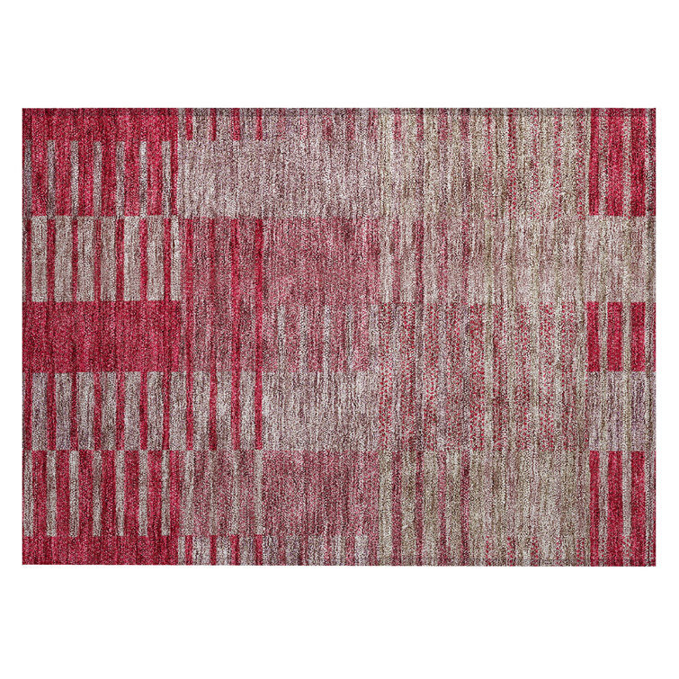 Aleid Washable Striped Indoor / Outdoor Rug