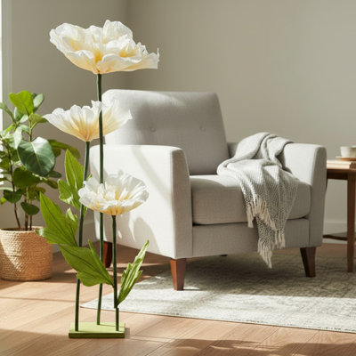 Giant Paper Flower Stand Peach Peony