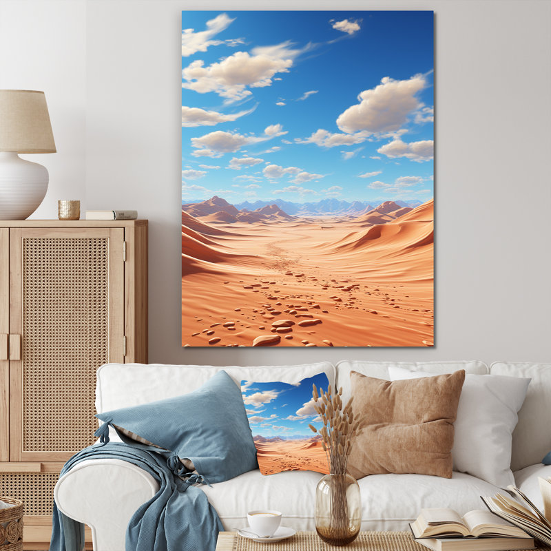 "Horizon panoramique des dunes du désert I", Toile tendue, H 44 po x l 34 po x P 1,5 po
