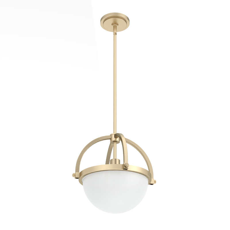 Wedgefield 1 - Light Shaded Globe Pendant, Alturas Gold