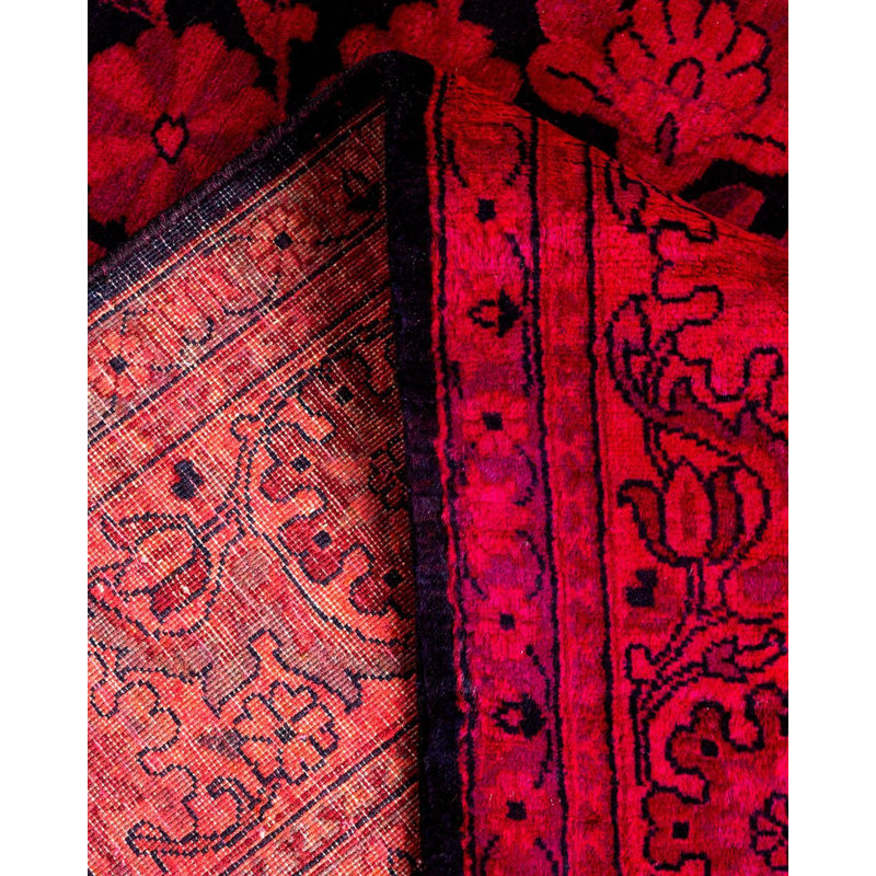 Tapis unique noué à la main Weirsky - rose Weirsky