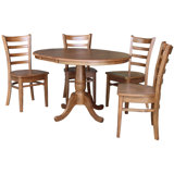 Echols Extendable Solid Wood Dining Set