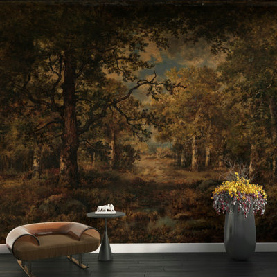 Papier peint forêt auvent