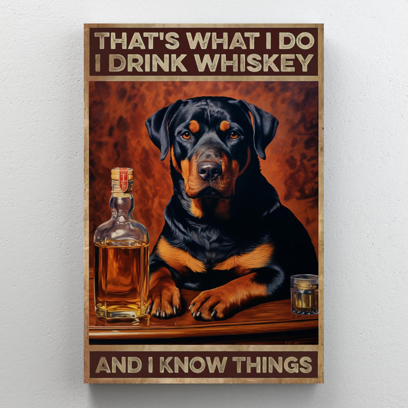 «I Drink Whiskey And I Know Things», impression sur toile, H 36 po x l 24 po x P 1,25 po