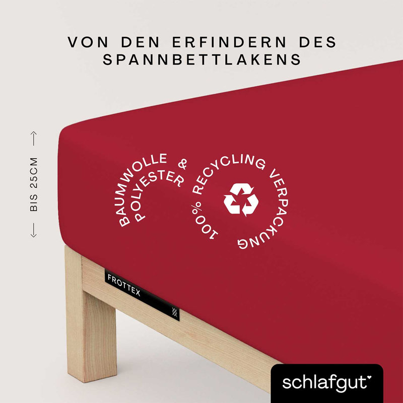 Frottee Spannbettlaken Frottex 100% Baumwolle, Red Deep, L 140 x 220cm - 160 x 220cm