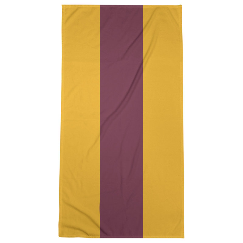 Lightweight Beach Towel, Gold/Wine