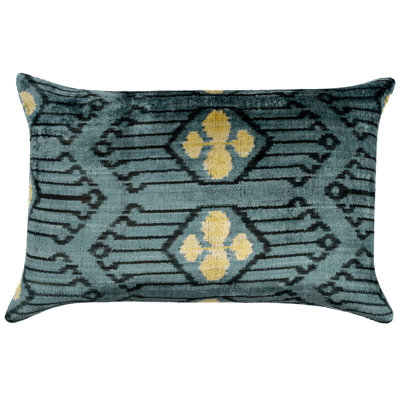 Coussin décoratif en velours géométrique