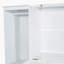 Lit escamotable simple avec tablettes de chevet et garde-robe, blanc