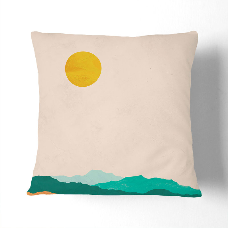 Nordic Minimalist Landscape No.1 Square Throw Cushion, 55cm H x 55cm W x 20cm D