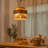 4-Light 3-Tier Coastal Chandelier Handwoven Multi Color Shade In Brass Finish