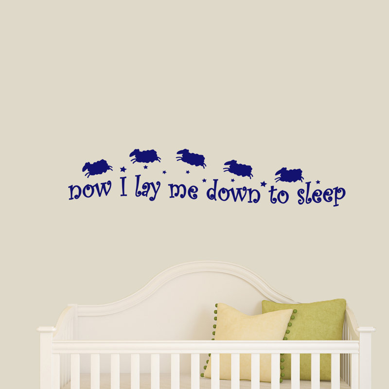 Text & Numbers Non-Wall Damaging Wall Decal, Navy Blue