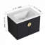 Meuble-lavabo à fermeture en douceur avec lavabo