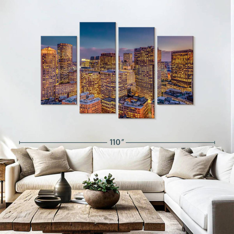 Lilie Boston Skyscrapers, 54" H x 84" W
