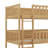 Twin Triple-Layer Rubber Wood Bunk Bed Complete With Ladders And Protective Guardrails-1323980651