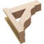 Bois de cèdre brut Funston Block TimberThane Perspector, brun clair apprêté-89129111