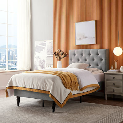 Cholet Tufted Upholstered Low Profile Platform Bed