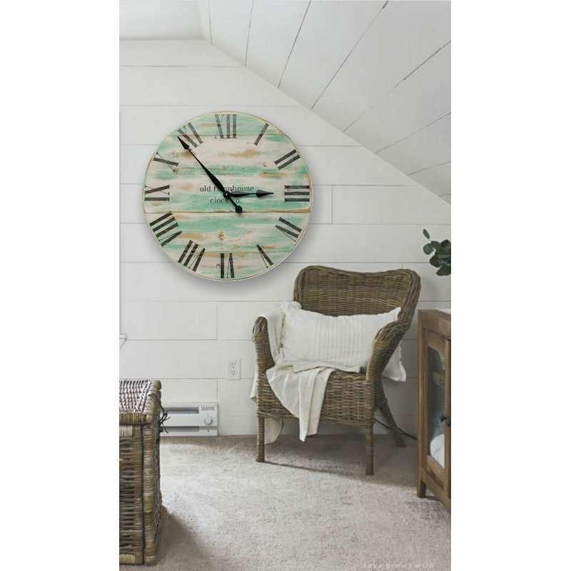 Horloge murale surdimensionnée campagne Vanscoy, Grand