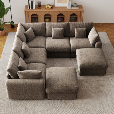 107'' Modular Cloud 5 Seats Corner Sectional Sofa