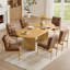 Chaise rembourrée en bois massif avec finition naturelle-596012556