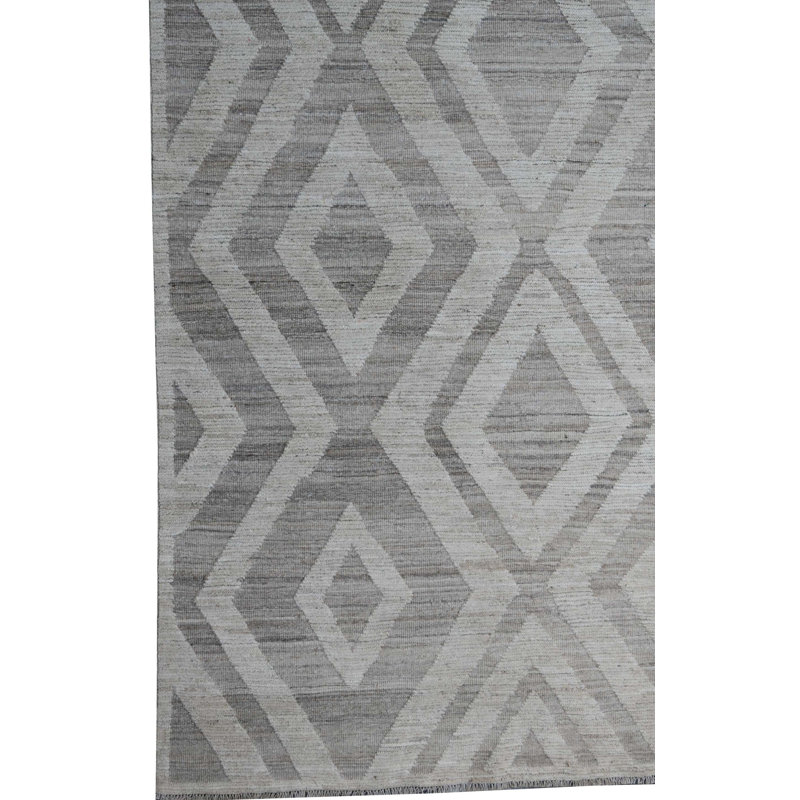 Tapis unique en laine nouvel âge rectangulaire 8 pi 11 po x 11 pi 9 po beige