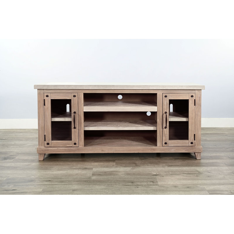 Meuble télé pour téléviseur de 75 po ou moins, Gris clair