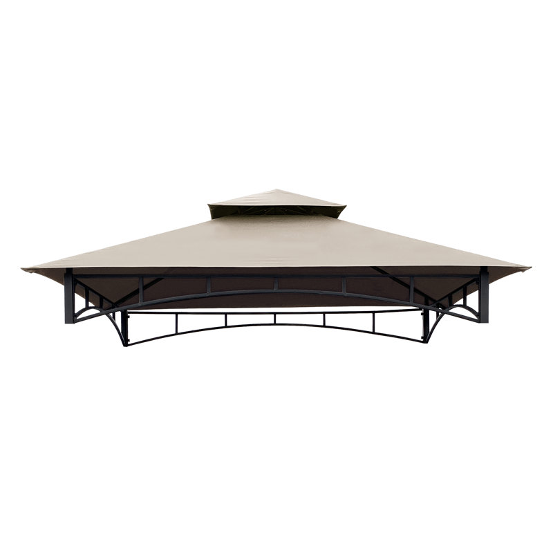 Khaki Polyester Soft-Top Grill Gazebo Replacement Canopy