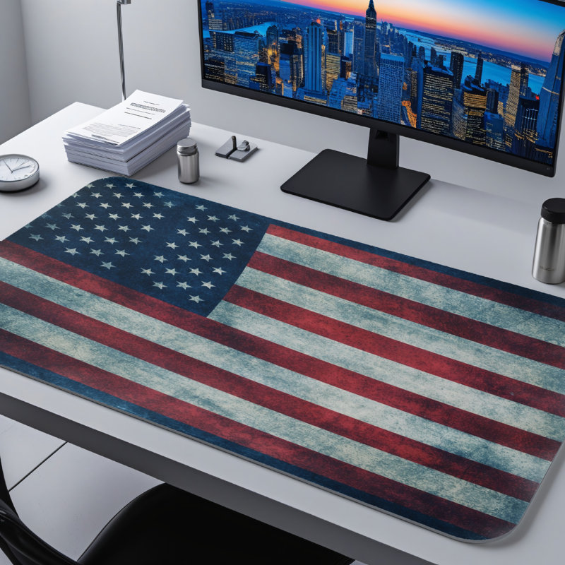 Polyester Desk Pad, 14.4x12.1