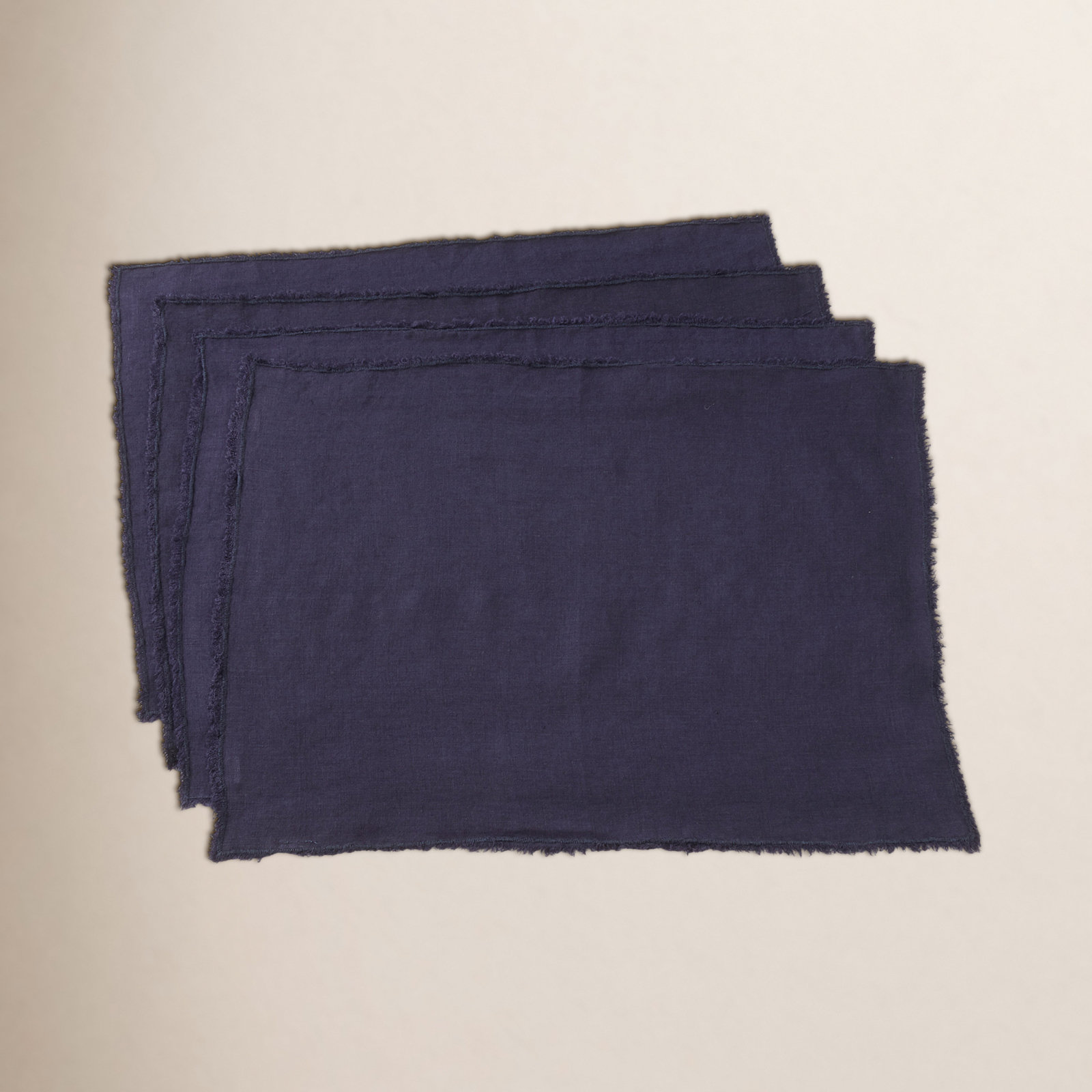 Zadia Reversible Linen Placemat, Midnight Blue