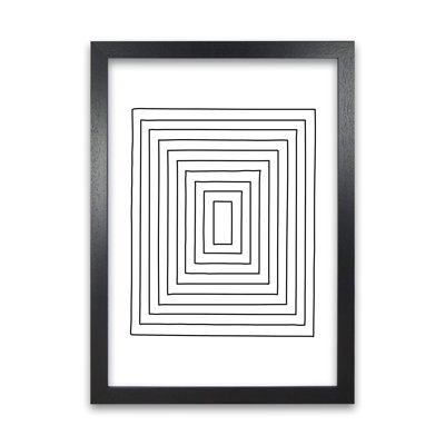 Geometric Black And White B - Print