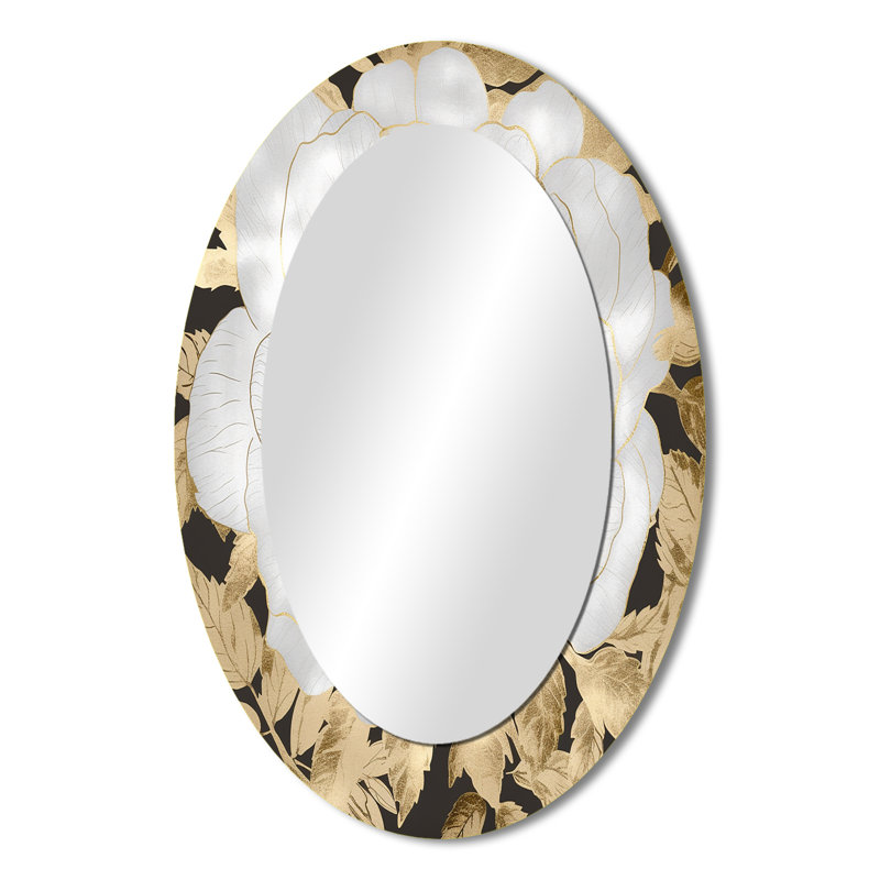 Miroir mural ovale exquis, 36 po x 24 po