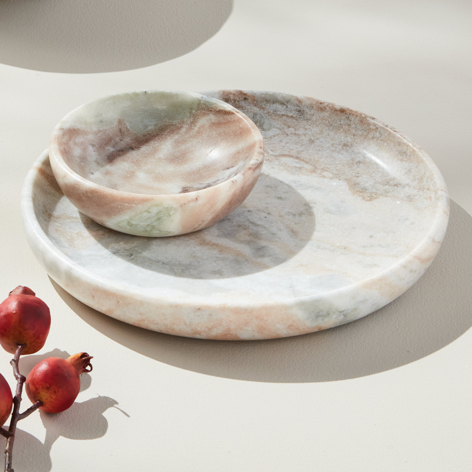 Dakota Fields Genuine Marble Decorative Tray