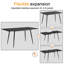 Extendable Metal Base Dining Table-2108697208
