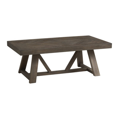 Rabecca Smyrna Solid Wood Extendable Trestle Coffee Table