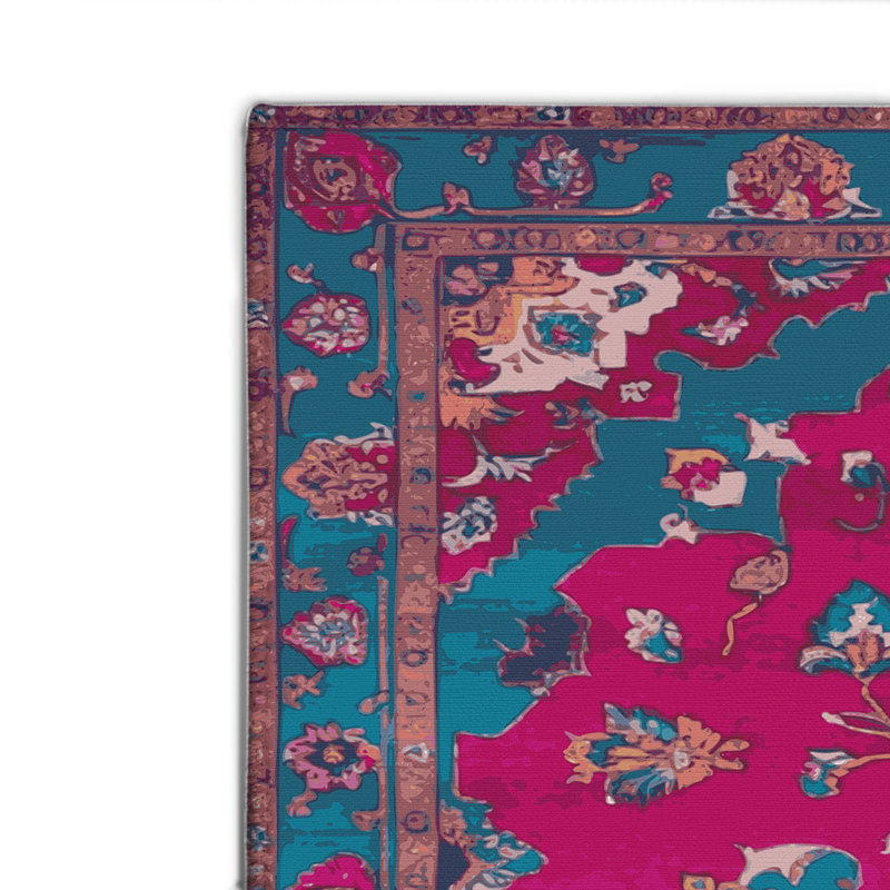 Tapis d'intérieur et d'extérieur mauve Tabriz, Rectangulaire 2 pi x 3 pi