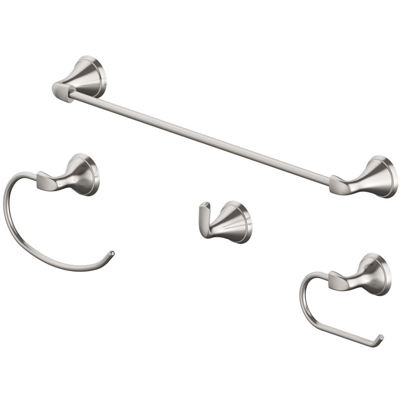 VAZIA® 4 - Piece Bathroom Hardware Set, Brushed Nickel