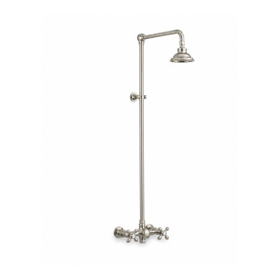 Ensemble de douche murale d'extérieur 60 po avec pomme de douche et poignées en croix