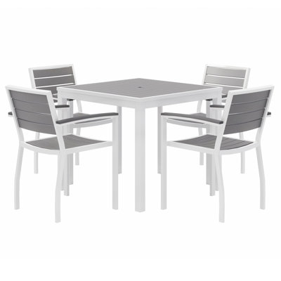 Eveleen Set 35" L Square Plastic/Acrylic Breakroom Table