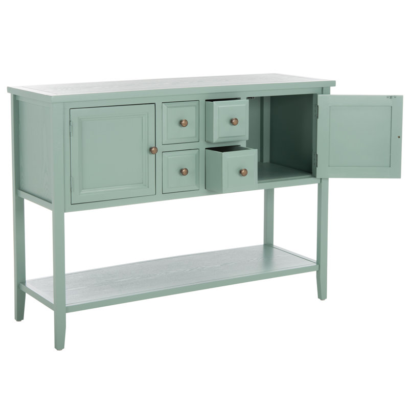 Console en bois massif 45,7 po Sadie, Gris turquoise