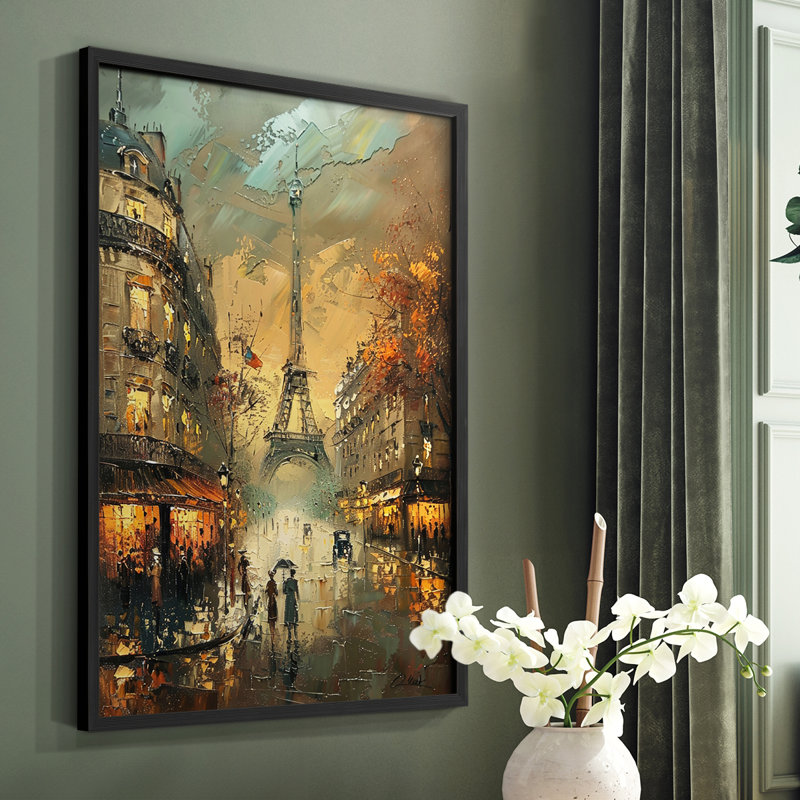 Paysages de la série CCCCLXIV - reproduction encadrée de qualité supérieure - prête à être accrochée - aucun clou requis