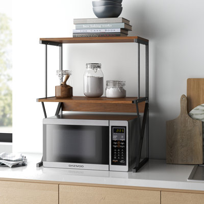 Ayven 21.2 in. W Iron Standard with Microwave Compatibility
