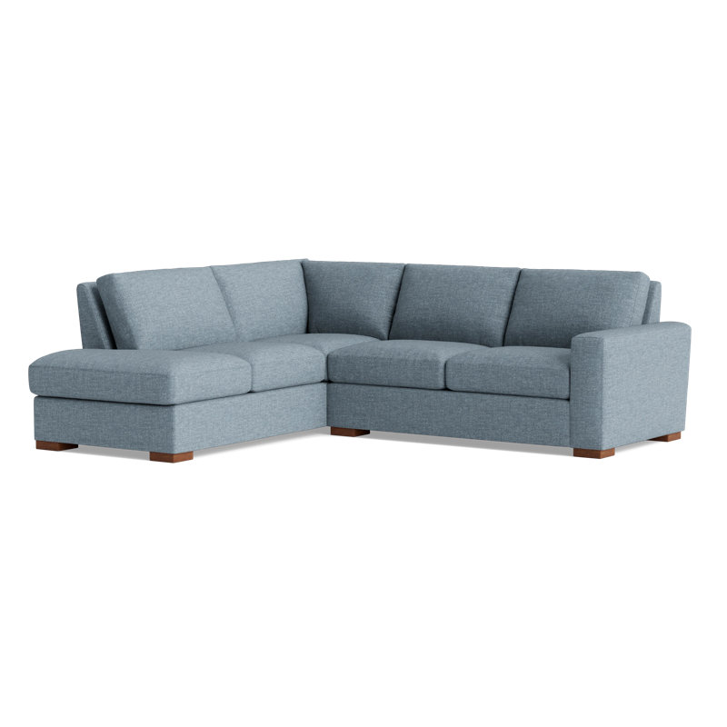 Couch Potato Sectional, Left Hand Facing, Performance Weave - Snow