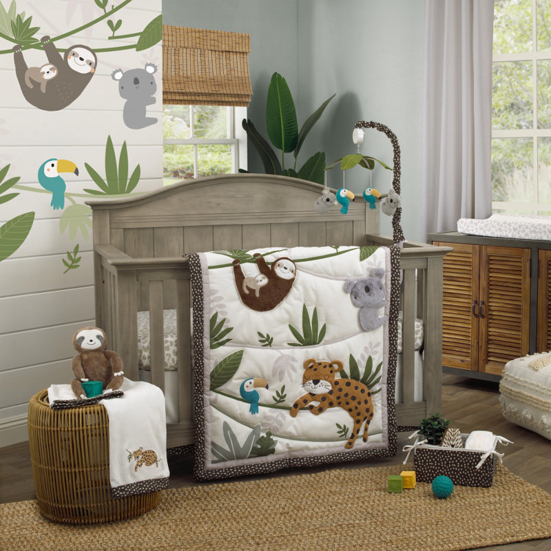 Ensemble de literie pour lit de bébé 4 pièces Jungle Gym