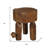 18" Brown Solid Wood Round End Table