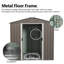 6Ft X 5Ft Outdoor Metal Storage Shed Grey