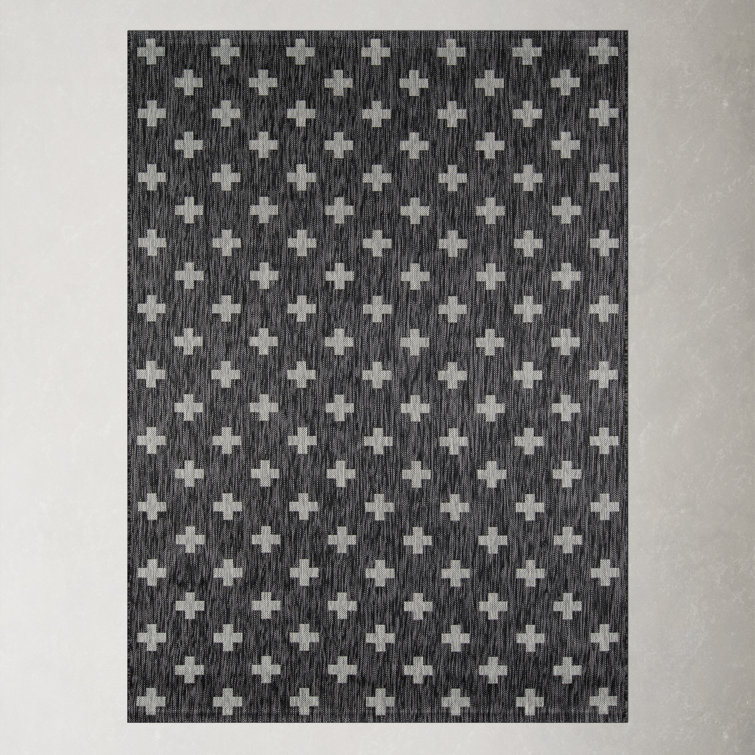 Umbria Black Indoor/Outdoor Rug & Reviews | AllModern