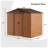8 ft. W x 6 ft. D Metal Lean-To Storage Tool Shed