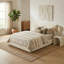 Lit plateforme tapissier Modern Bouclé, cadre de lit sans cadre, aucun assemblage requis, blanc cassé