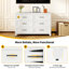 Commode de rangement en métal avec tiroirs pour la chambre à coucher
