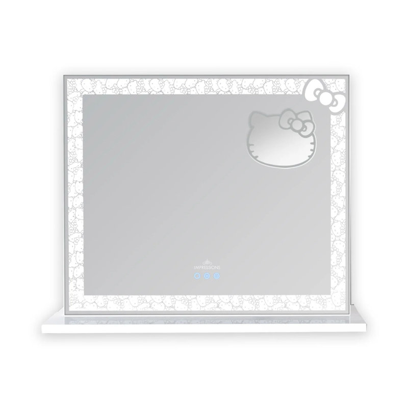 Hello Kitty RGB Plus Vanity Makeup Mirror for Desk, App and Soft Touch Control Dimmable Rainbow LED