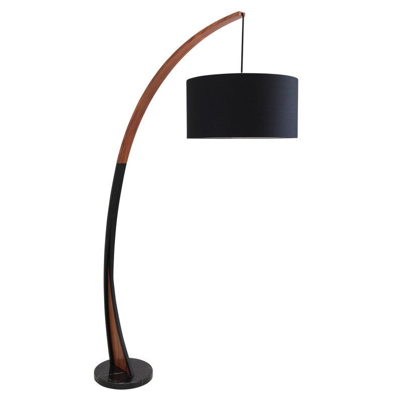 Varville 77'' Black Arched Floor Lamp